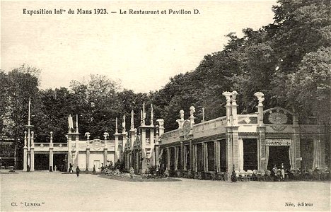 Le Mans.Expositino internationale du Mans 1923, le restaurant et le pavillon D photo