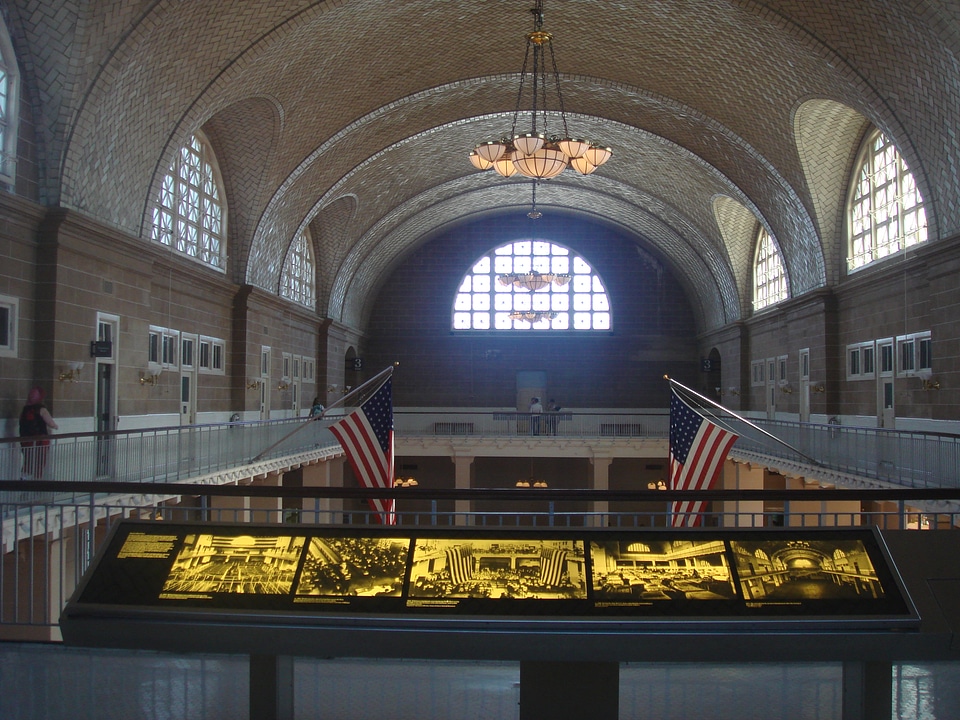 The great hall at Ellis Island National Park in New York