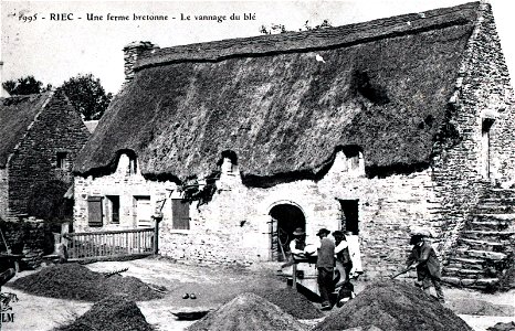 RIEC Une ferme bretonne Le vannage du blé photo