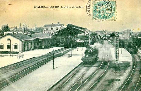 Châlons-en-Champagne.Vue intérieur de la gare