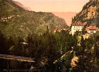 Chamonix-Mont-Blanc.Route de la Tête-Noire, vers 1890