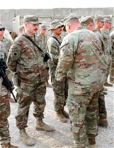 Patching ceremony of 1st Battalion, 125th Infantry Regiment
