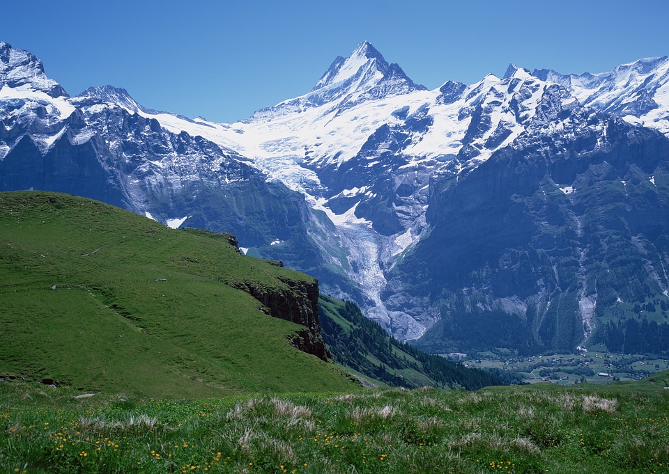 Famous village Lauterbrunnen in swiss alps