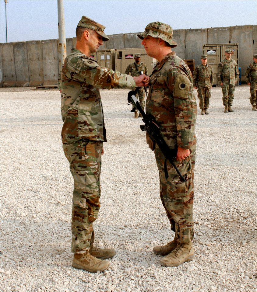 Patching ceremony of 1st Battalion, 125th Infantry Regiment