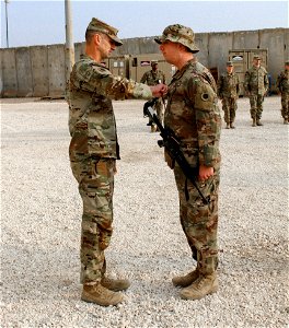 Patching ceremony of 1st Battalion, 125th Infantry Regiment