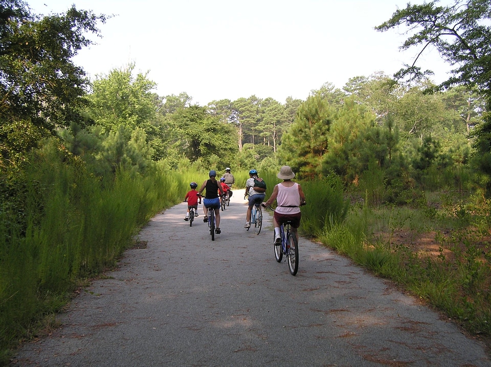 Biking on Woodland Trail, Assateague Island, VA