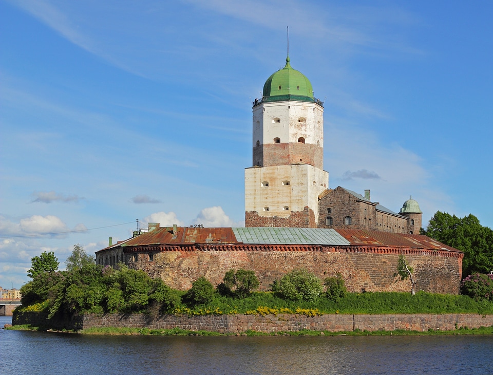 Leningrad Oblast, Russia. Views of the Vyborg Castle photo