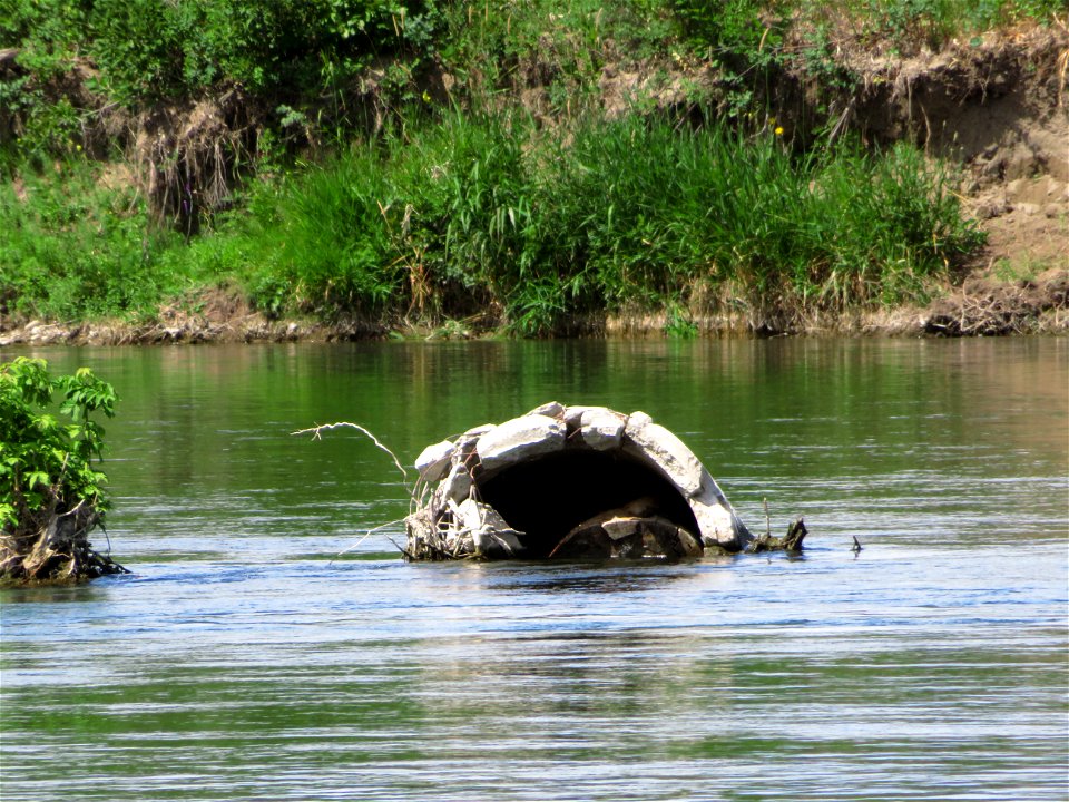 Culvert that washed into the river in the 2013 flood