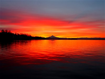 Sunrise at Columbia River in WA photo