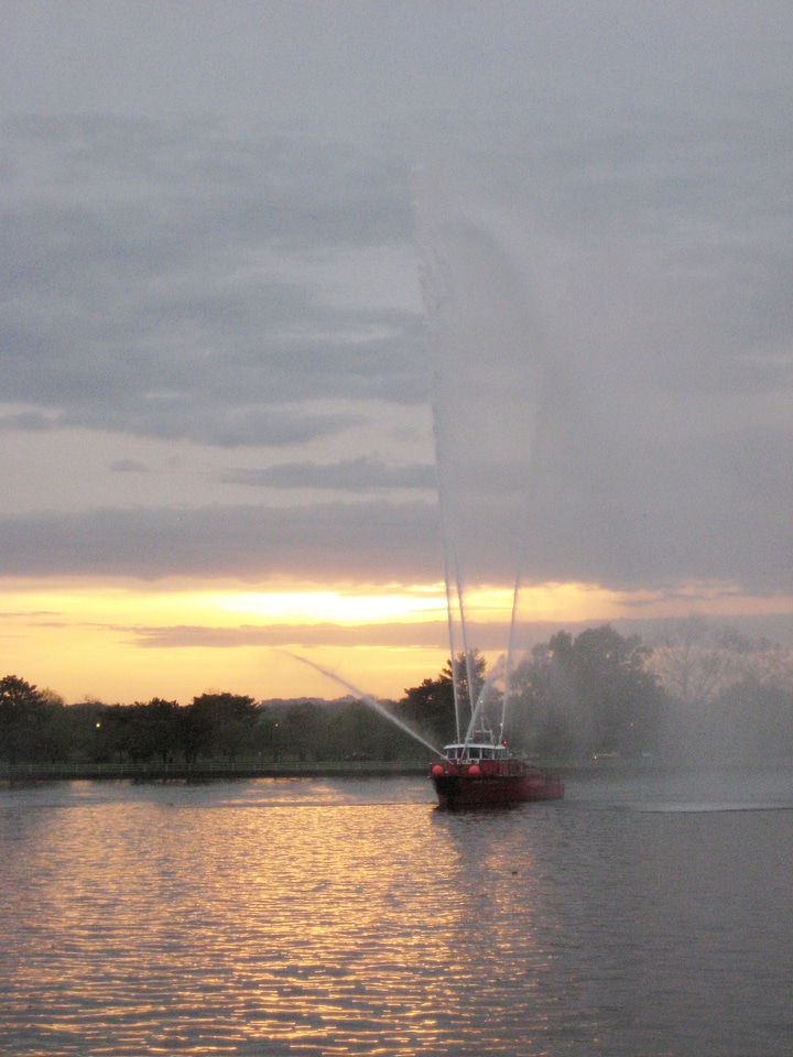 a salute in the Washington Channel