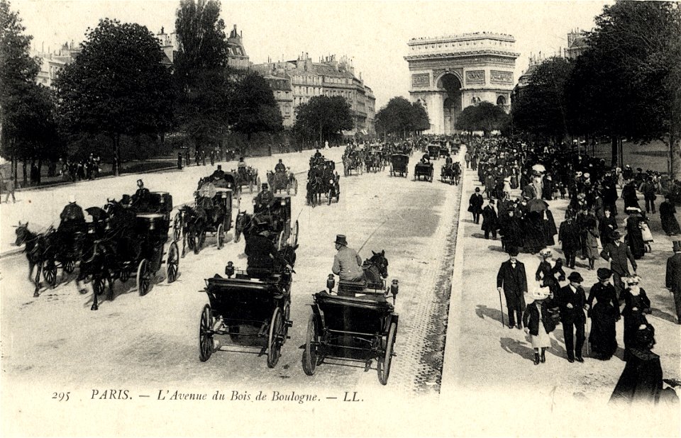 Paris Avenue du Bois de Boulogne CIRCA 1900