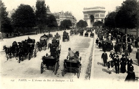 Paris Avenue du Bois de Boulogne CIRCA 1900 photo