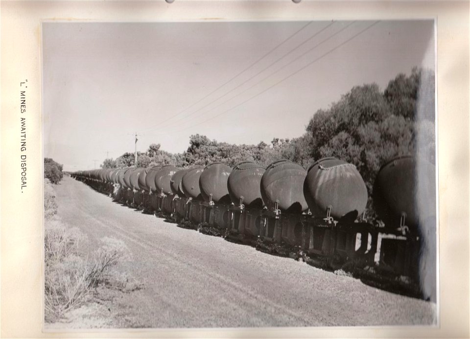 RAN Mine Depot Swan Island - "L" Mines Awaiting Disposal