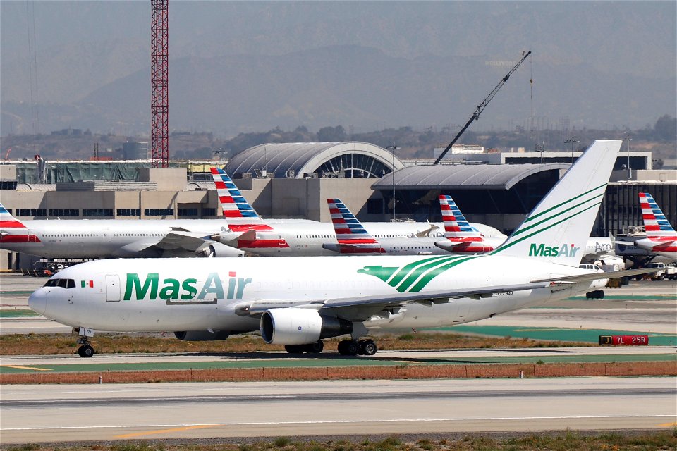 Mas Air Cargo 767-200F arriving at LAX