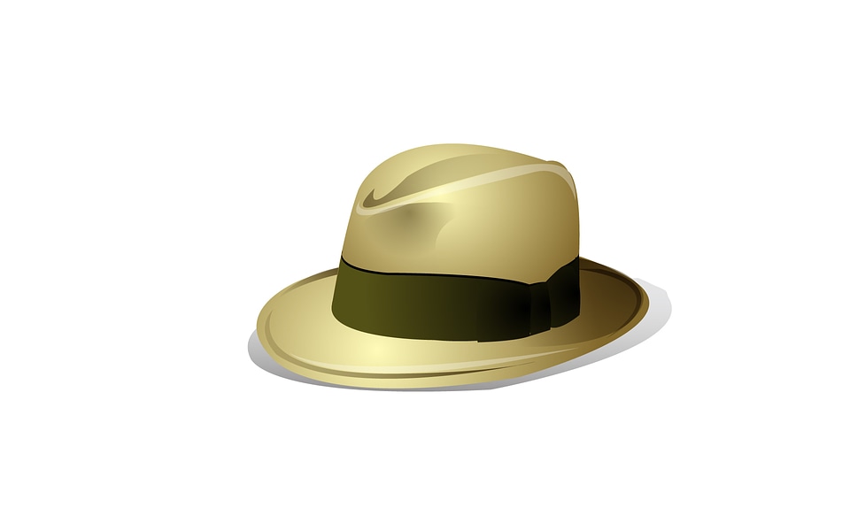 Yellow straw hat on white