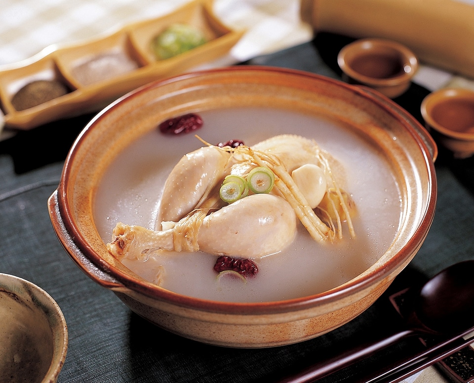 Traditional korea food-Ginseng chicken soup
