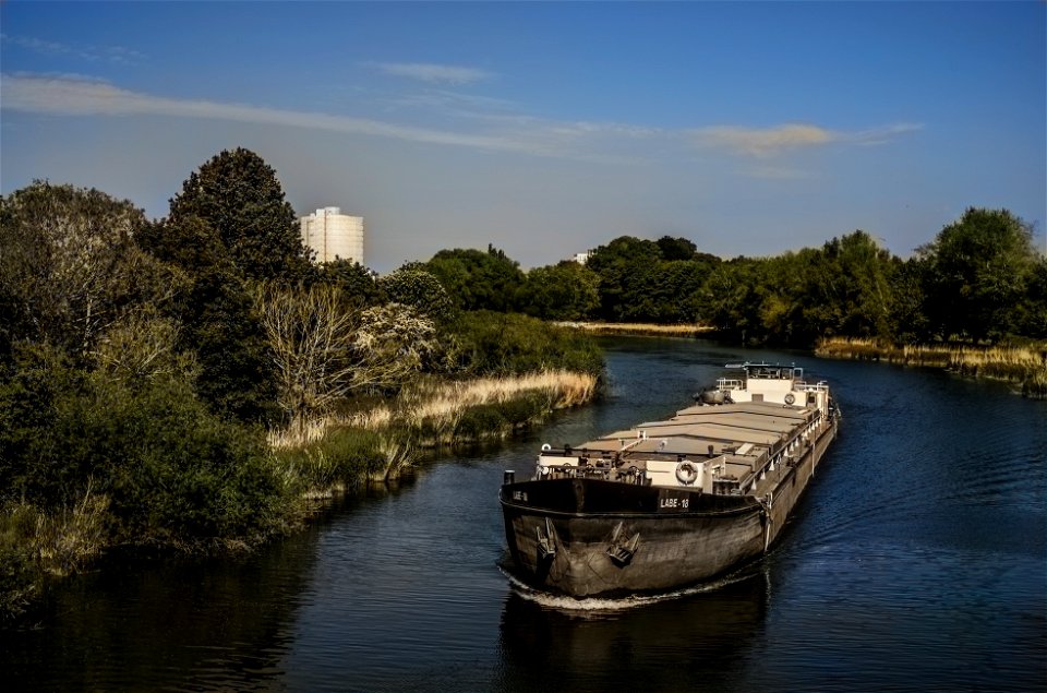 Cargo ship (post-colored) photo