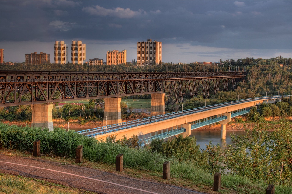 the High Level Bridge across the North Saskatchewan River