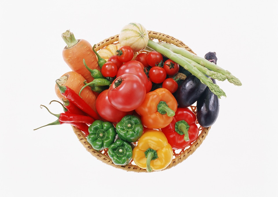Still life with fresh vegetables