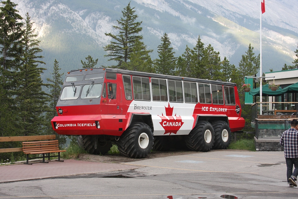 Ice Explorer Ride at Athabasca Glacier in Alberta, Canada