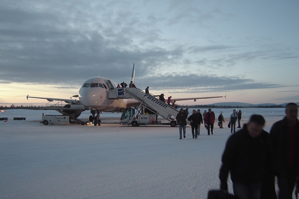 Finnair at Kittilä Airport in Kittilä, Finland