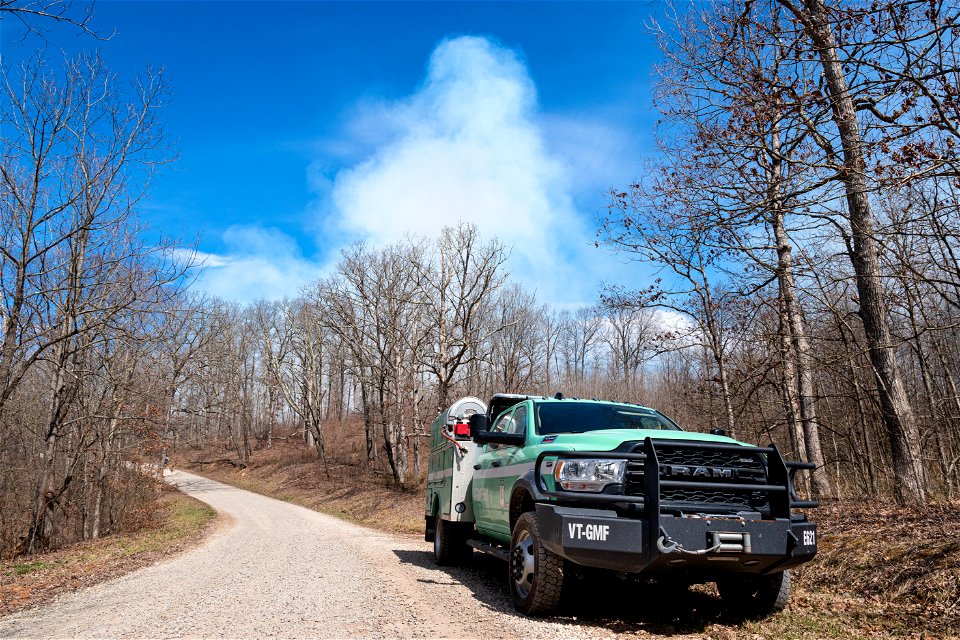 Smoke Plume from Prescribed Burn photo