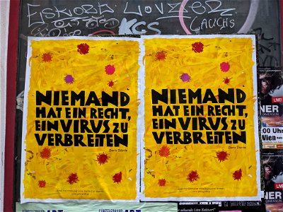 NIEMAND HAT EIN RECHT, EIN VIRUS ZU VERBREITEN