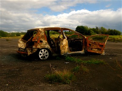 Burnt Out Car photo