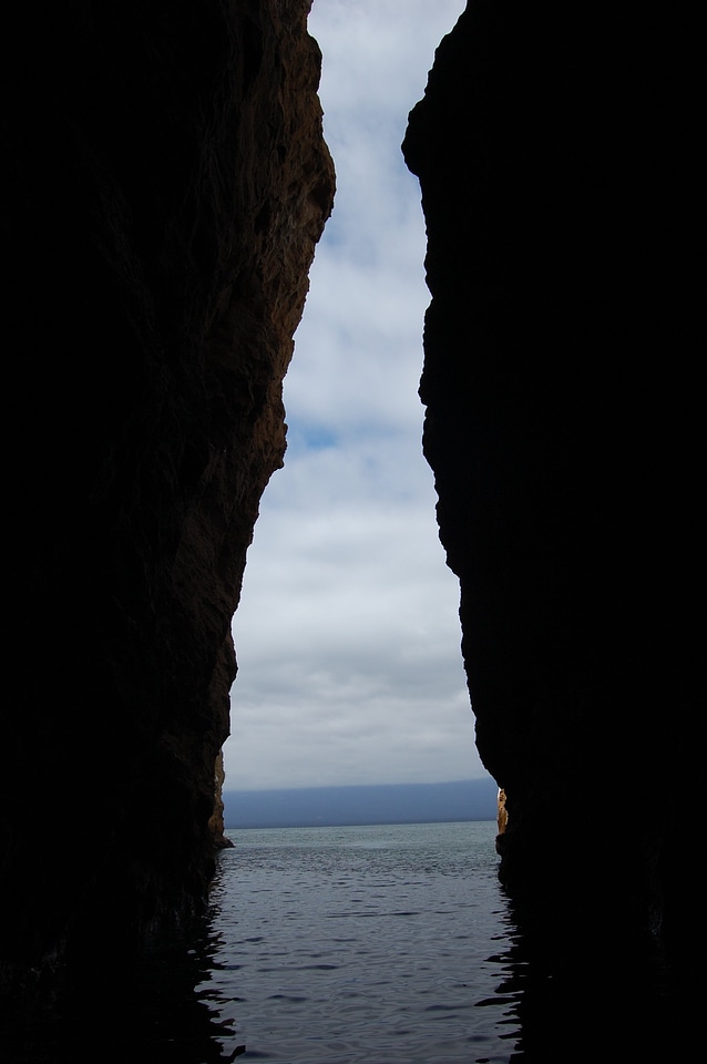 interior of a small cave Galapagos Islands Ecuador