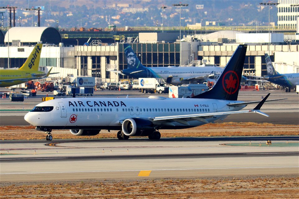 Air Canada 737 Max 8 arriving at LAX