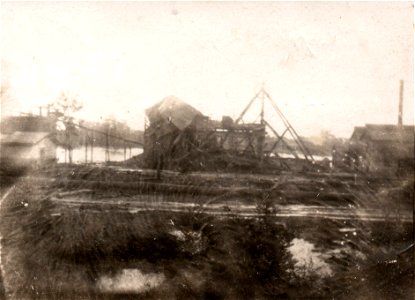 Glyn Ayr Colliery, Heddon Greta, NSW, after the 1929 flood.