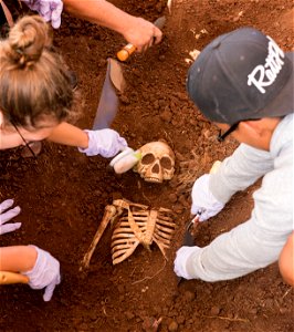 FBI Honolulu Adopt-a-School: Students Process Mock Crime Scene