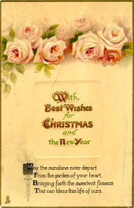 "With best wishes for Christmas and the New Year" - Christmas and New Year postcard photo