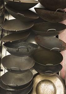 Frying pan in China photo