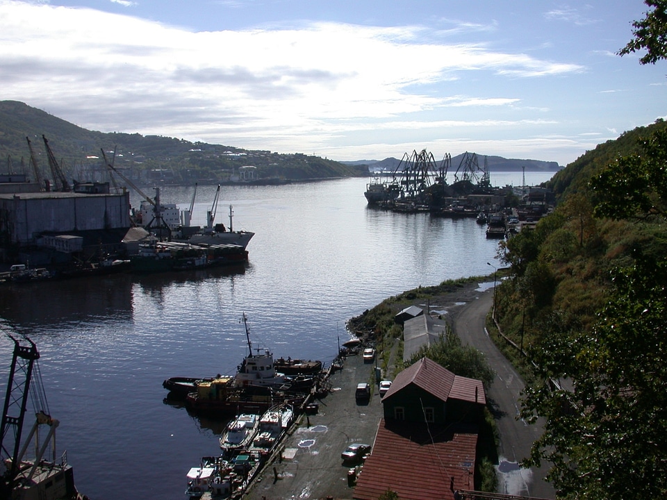 A harbor scene at Vladivostok Russia