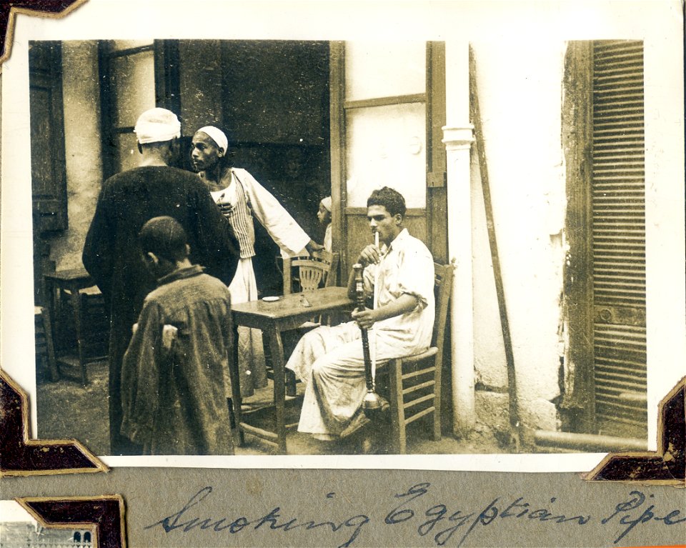 Smoking Egyptian pipe, Egypt photo