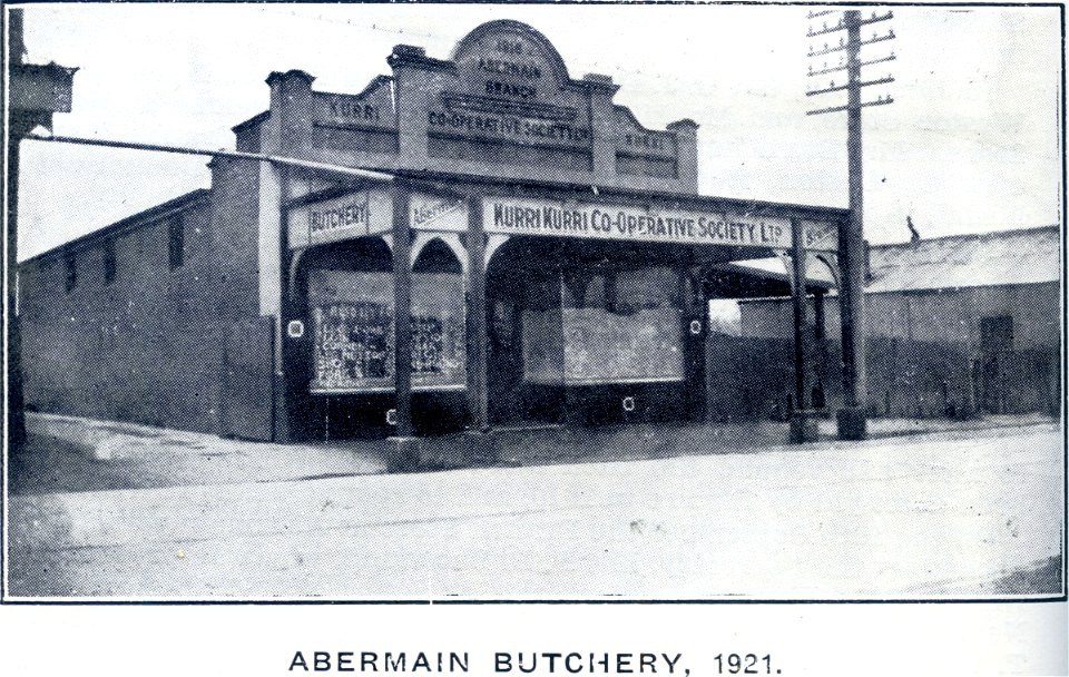 Butchery, Abermain Branch, Kurri Kurri Co-operative Society Ltd, 1921