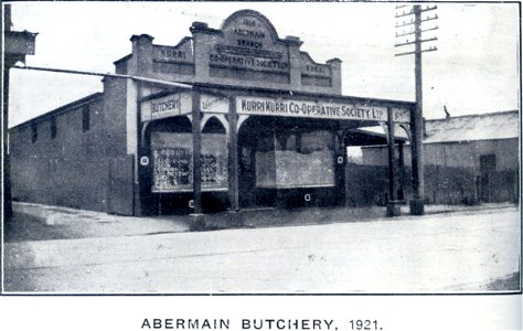 Butchery, Abermain Branch, Kurri Kurri Co-operative Society Ltd, 1921 photo