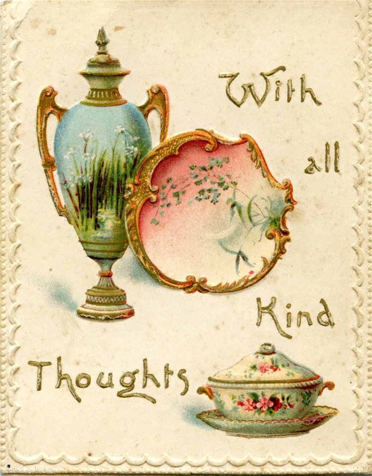 "With all kind thoughts" - Christmas card