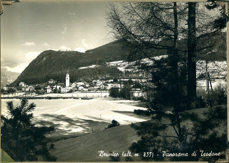 Brunico, Italy, (altitude 835 m) Panorama,  [1944],  - Postcard