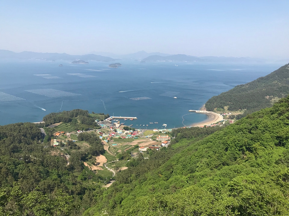 aerial view Saryangdo Tongyeong Island South Korea