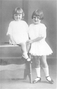Two young children photo