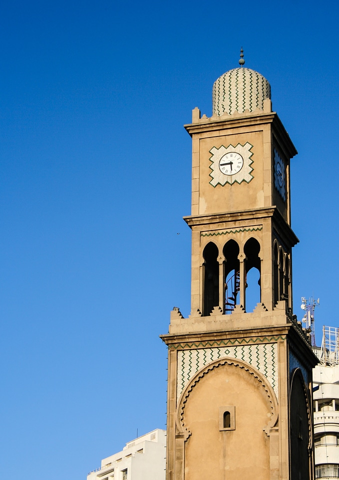 Building tower clock photo