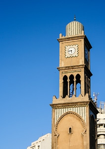 Building tower clock photo
