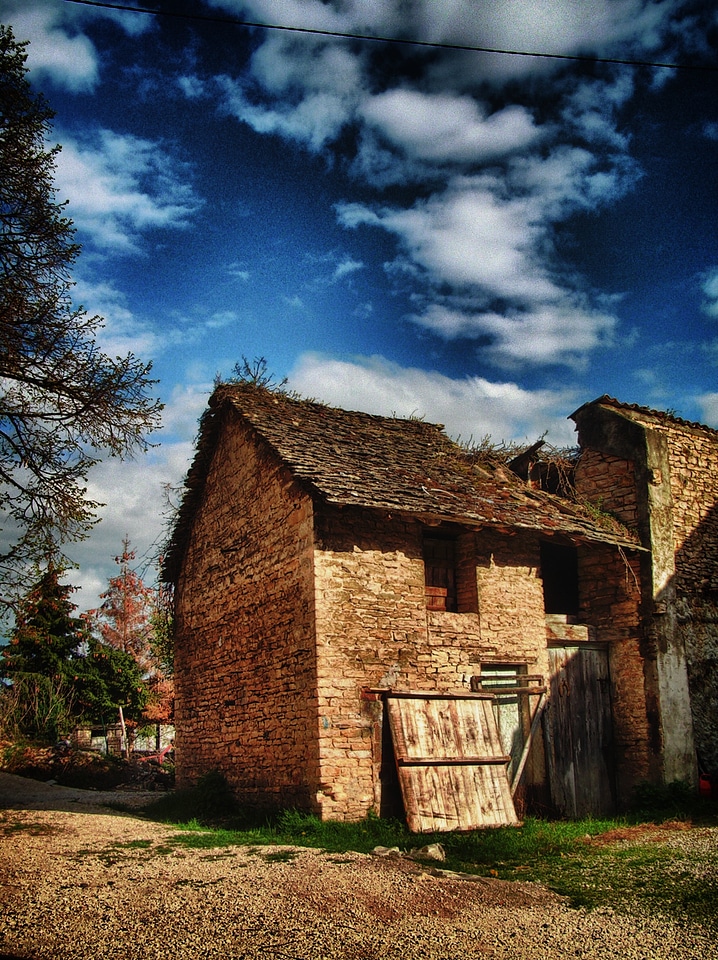Old ruined barn, France