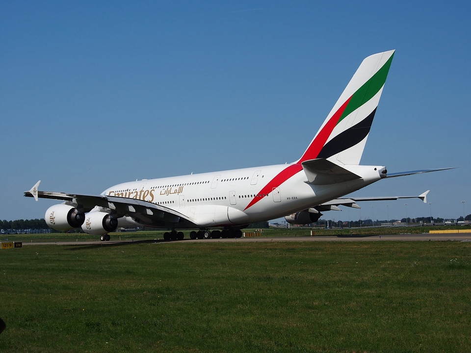 Emirates Airline in Amsterdam airport