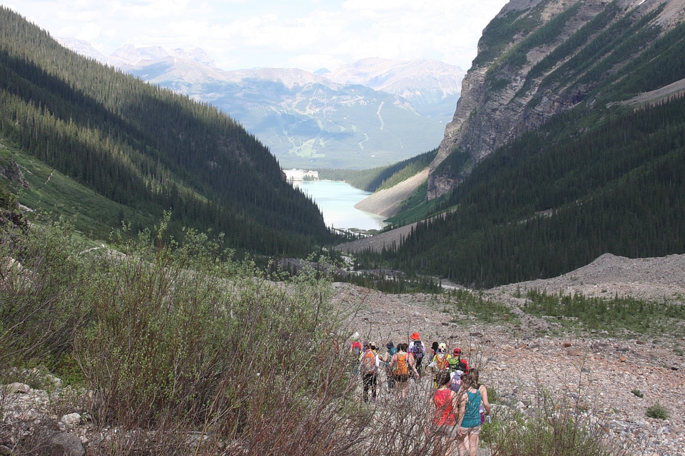 Hiking at Lake Louise, Banff National Park, Alberta, Canada