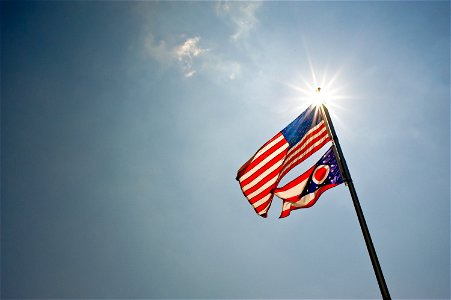 The American and Ohio Flags