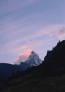 sunset on the Matterhorn photo