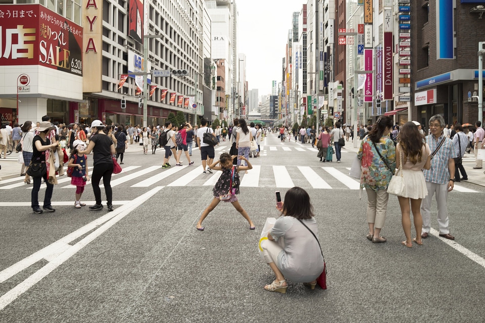 Ginza on a summer Sunday